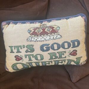 Decorative Pillow with Crown Design